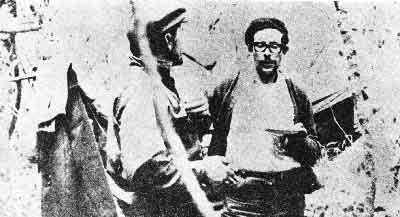 Родольфо Сальданья в партизанском лагере